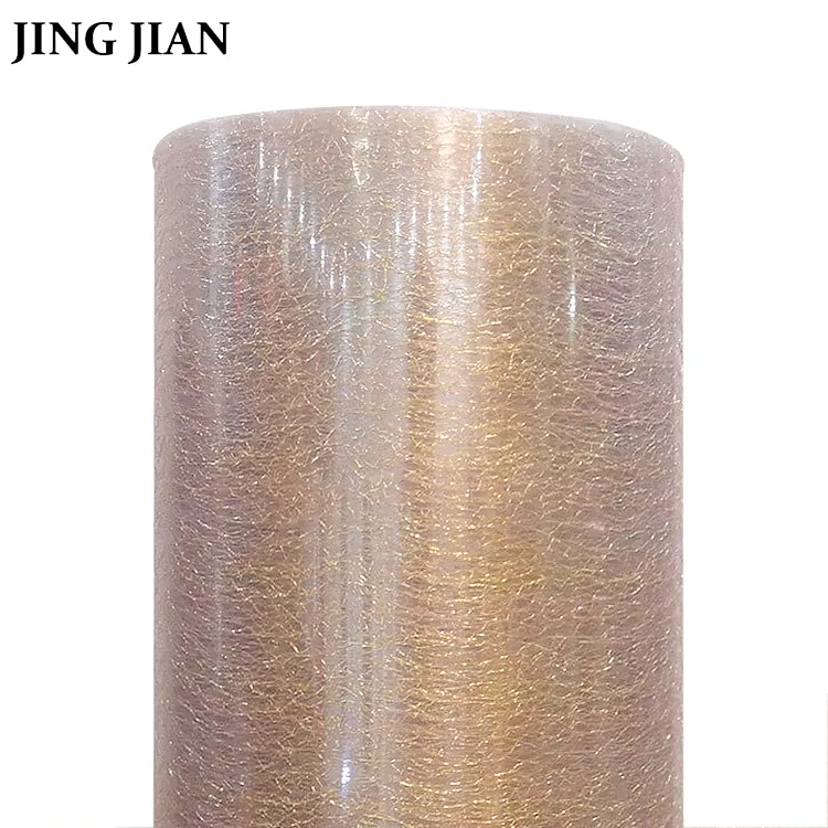 Sıcak satış PVC gümüş tel örgü şeffaf lamba gölge malzeme renkli abajur şapkası için masa kumaş PVC abajur