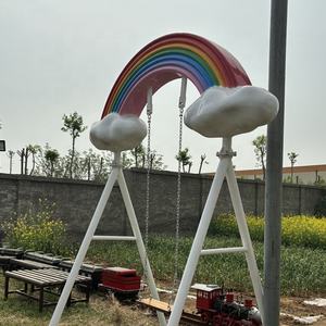 Balançoires d'intérieur romantiques nuage blanc arc-en-ciel bord de mer Design équipement de photographie populaire enfants Shopping installations du parc d'attractions - Product Image 4