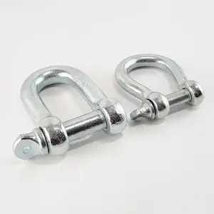 European Type Carbon Steel Forged Screw Pin D Shackle Bow Shackle