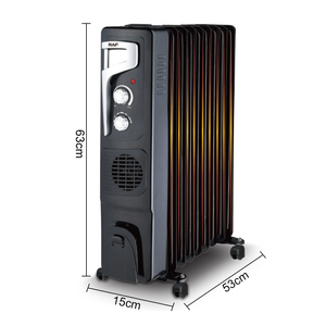 Calefactor de Radiador de Aceite RAF de 2400W, Termostato Ajustable, Funcionamiento Silencioso, Protección Contra Sobrecalentamiento, Portátil para Uso Doméstico - Product Image 2