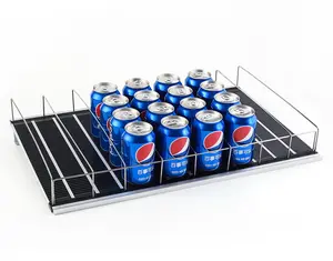 Scaffale a rulli vendita calda Seven-Eleven Smart Shelf flessibile Gravity Roller Track Drink Pusher Beverage Cooler Roller shelf