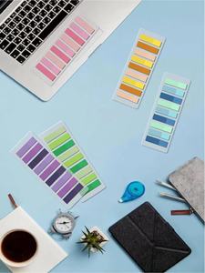 Notas Adhesivas con Degradado de Color, Diseño Malaquita, Etiquetas Planas para Lectura y Registro - Product Image 4