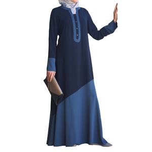 Dama musulmana árabe de manga larga de lujo Abaya Dubai Venta al por mayor de un solo pecho Tobogán de una sola cabeza Abaya de moda - Product Image 1