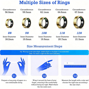 Nouvelle Bague Intelligente 2026 : Le Meilleur Tracker, Fine, avec Capteur de Pression, Localisation à Distance, Minuterie Électronique de Qualité, Chargement Magnétique, en Acier, IP68 - Product Image 4