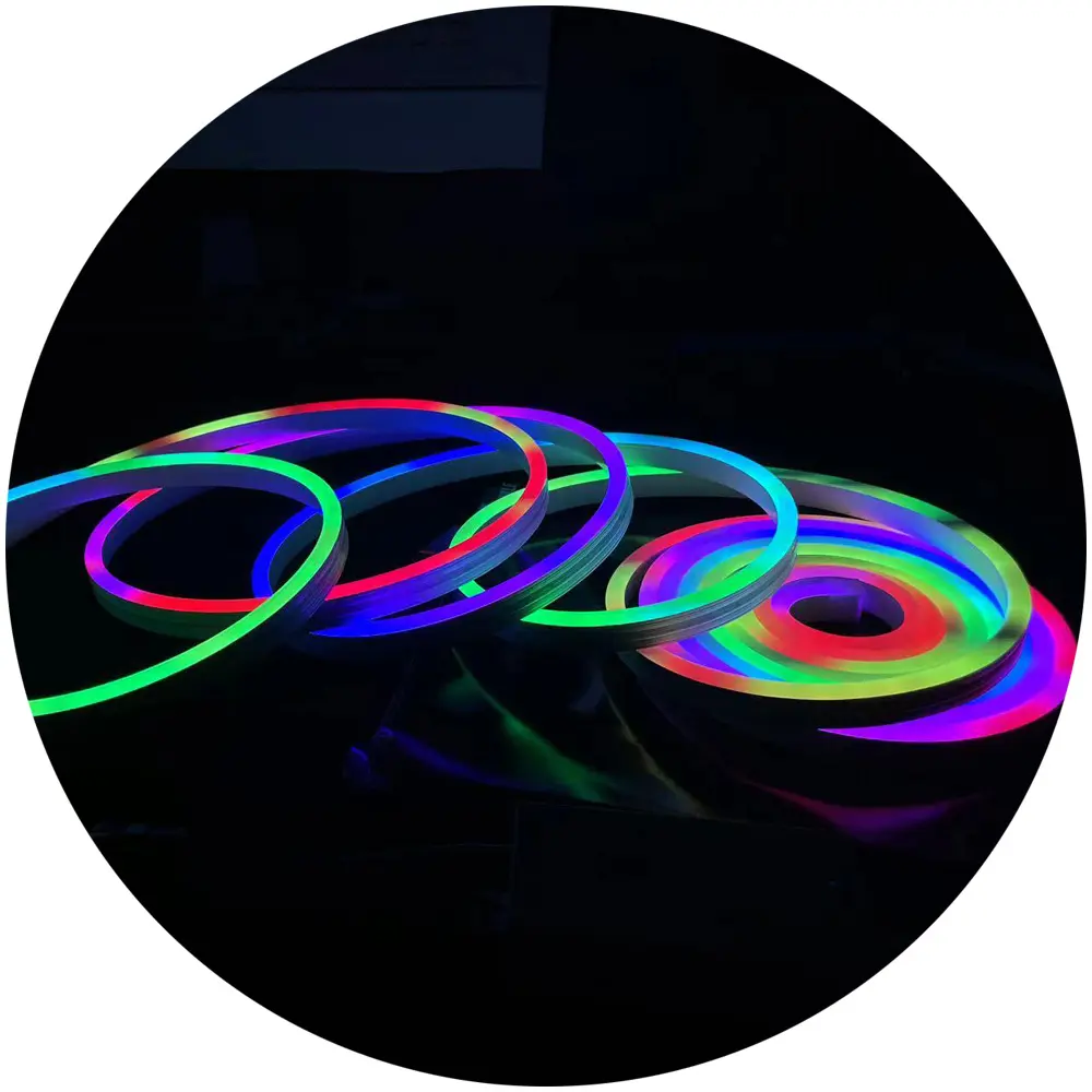 DC12V cut mark smd3535 6mm 8mm pure silicone flexible 96leds/m rgb-ic led neon rope light for light design