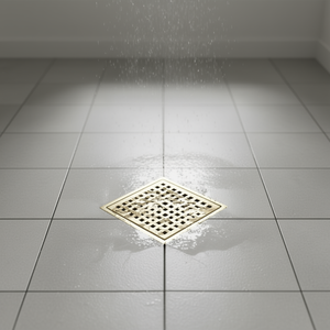 Desagüe de Ducha Cuadrado de 6 Pulgadas, Diseño Moderno Pulido, Fácil de Limpiar, Conexión Roscada - Product Image 2