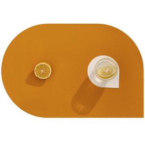 Ensemble de sets de table en cuir personnalisés, imperméables, anti-taches, isolants thermiquement, style nordique minimaliste. - Product Image 1