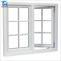 Ventana Abatible de Aluminio Blanco Personalizada TW, Ventanas de Doble Vidrio Templado con Pantalla para Hogares