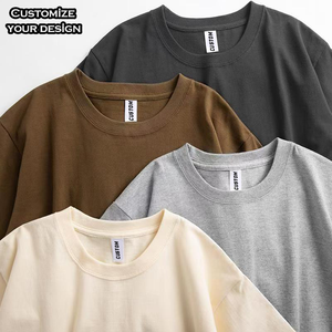 T-shirts noirs unis surdimensionnés pour hommes avec logo personnalisé, col rond, grande taille, haute qualité, vente en gros, stock en vrac - Product Image 3
