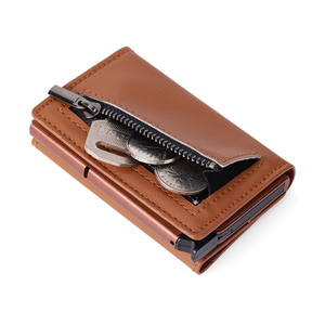Casekey Manufacturer <b>Men</b> Slim Minimalist Popup Smart <b>Wallet</b> <b>RFID</b> Blocking Nappa Leather Credit Card Holder Magnetic Cards - Product Image 3