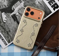 Étui de téléphone en similicuir Zenos Vintage de luxe avec décorations métalliques pour iPhone 18 Pro Max, fournisseur de commandes en gros avec logo personnalisé