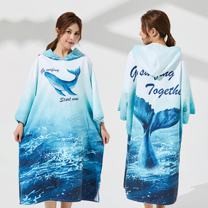 Albornoz de Secado Rápido con Diseño de Animales de Dibujos Animados para Buceo, Surf, Natación, Toalla de Baño, Cardigan, Toalla de Cambio para Aguas Termales, <span class=keywords><strong>Playa</strong></span> Soleada - Product Image 3