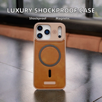Étui de téléphone portable de luxe antichoc en PC rigide avec support magnétique pour S24, vente en gros directe usine de Guangzhou
