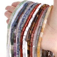 AsVrai U 5x8mm Natürliche Achat-Kristallsteinperlen, Edelstein-Loseperlen für Schmuckherstellung, DIY-Armband-Zubehör