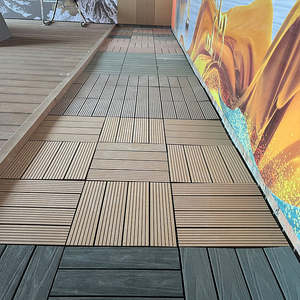 Outdoor Wpc Interlocking Floor Tiles Decking Solid Wood Plastic Composite Teak Flooring Deck - Product Image 4