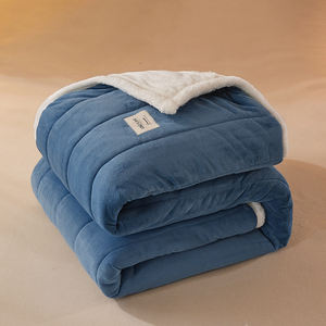 Manta <span class=keywords><strong>de</strong></span> Lana <span class=keywords><strong>de</strong></span> Cordero <span class=keywords><strong>de</strong></span> Doble Cara, Cálida, Suave y Acogedora, Reversible, para Invierno, Tamaño King, Venta al Por Mayor - Product Image 6