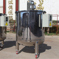 Réservoir de mélange en acier inoxydable à prix d'usine, réservoir de mélange de liquides chimiques alimentaires avec chauffage, mélangeur à enveloppe chauffante avec agitateur