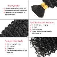 Extensions de cheveux humains Remy vietnamiens style Boho en vrac pour tressage, 100% vierges, Deep Wave, double trame machine