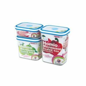 Rectangular <b>Microwave</b> Food Storage Container Set 4 Pieces Airtight Clip On <b>Lid</b> Kitchen Refrigerator Use - Product Image 4