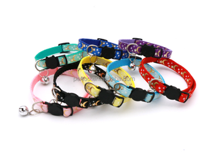 Wholesale Customized Multicolor New Adjustable Nylon Custom Cat Dog Collars With <b>Bell</b> - Product Image 2