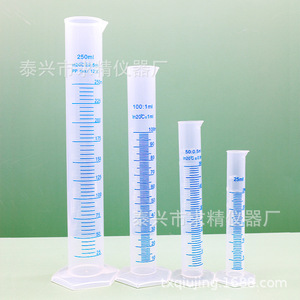 Plastic Graduated Measuring Cylinder 10 25 50 100ml Lab Scale For Biology Teaching Instruments - Product Image 2