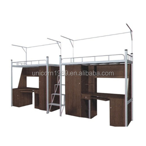 Mobili per la casa letti a castello con scrivanie e armadietti in un acciaio in metallo loft in un dormitorio della scuola - Product Image 5