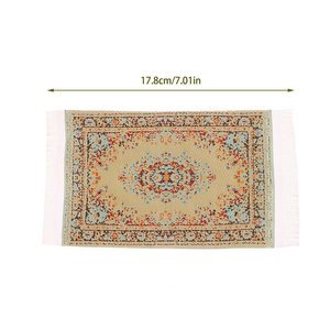Alfombra Turca Tejida a Mano en Escala 1:12, Alfombra Persa Vintage para Casa de Muñecas, para Coleccionistas, Logotipo Personalizado, Decoración de Piso en <span class=keywords><strong>Miniatura</strong></span> al por Mayor - Product Image 4