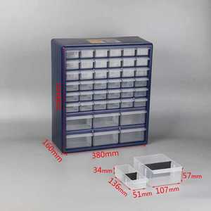 <span class=keywords><strong>PVC</strong></span> 42 60 pcs ngăn kéo nhà dụng cụ cầm tay hộp lưu trữ nhựa tổ chức Thùng - Product Image 2