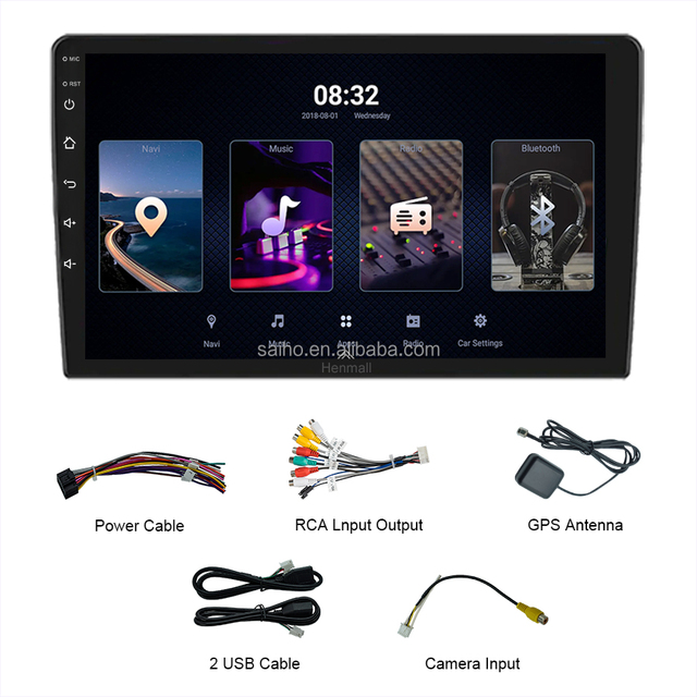 SH Car Dvd Player 2 Din 7" 9" 10" Android Stereo RAM 2GB 64GB ROM Bt FM Digital Signal Processor Radio Para Car Multimedia Video
