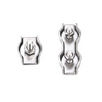 Collier de serrage pour câble métallique en acier inoxydable 304 galvanisé, double et simple, tailles chinoises M2-M10