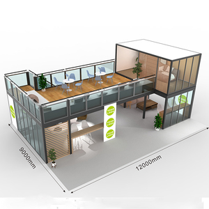 Plataforma de dos niveles para salón, sistema de exhibición de doble cubierta, fácil café 2, con cabinas de salón, Feria de servicio pesado - Product Image 3