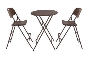 Tavoli alti alti in plastica HDPE rotondi da 80cm per esterno, pieghevoli tavoli da Cocktail alti da tavolo pieghevole portatile - Product Image 2