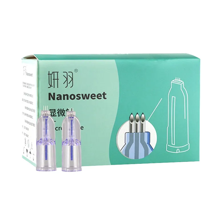 Meso terapi Nanosoft Microneedles Meso iğne 3pin 5pin 20 adet cilt yönetimi cilt güçlendirici enjeksiyonluk