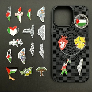 Stiker Logam Berlapis Emas dengan Ukiran Khusus dan Proses Die Casting untuk Tema Patriotisme Ponsel. - Product Image 3