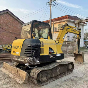 Excavatrice sur pneus d'occasion HYUNDAI R60W-7 6 TONNES Moteur Yanmar Pompe PLC Moteur 60WVS - Product Image 1