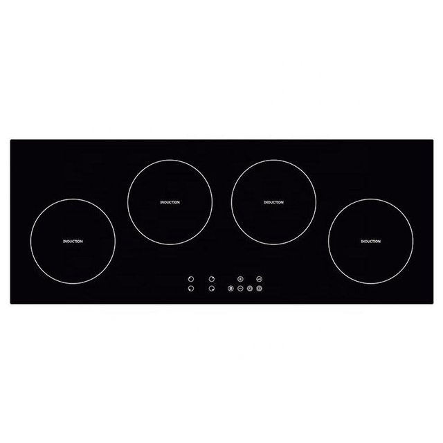 Efficient 5 Burner Induction Hob Built-in Ceramic Glass Cooktop with  for Household Use