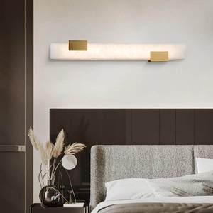 Marble <b>Wall</b> Lamp Led <b>Light</b> Source <b>Wall</b> Mounted White Shade For Bedroom Study Hallway Hotel Room - Product Image 3