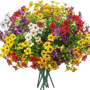 Fleurs artificielles de trompette d'eucalyptus pour la décoration de jardin de balcon de maison; Bouquet de fleurs élégantes d'accessoires de mariage - Product Image 5