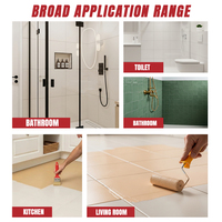 MANZZ Peinture pour carrelage de salle de bain Peinture à base d'eau Système de séchage rapide non toxique pour les carreaux de bord de spa, de jacuzzi et de piscine