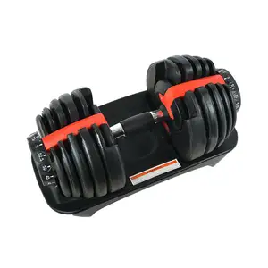 custom cheapest wholesale fitness steel adjustable dumbbells 90lb weights system gym dumbell sets adjustable dumbbell