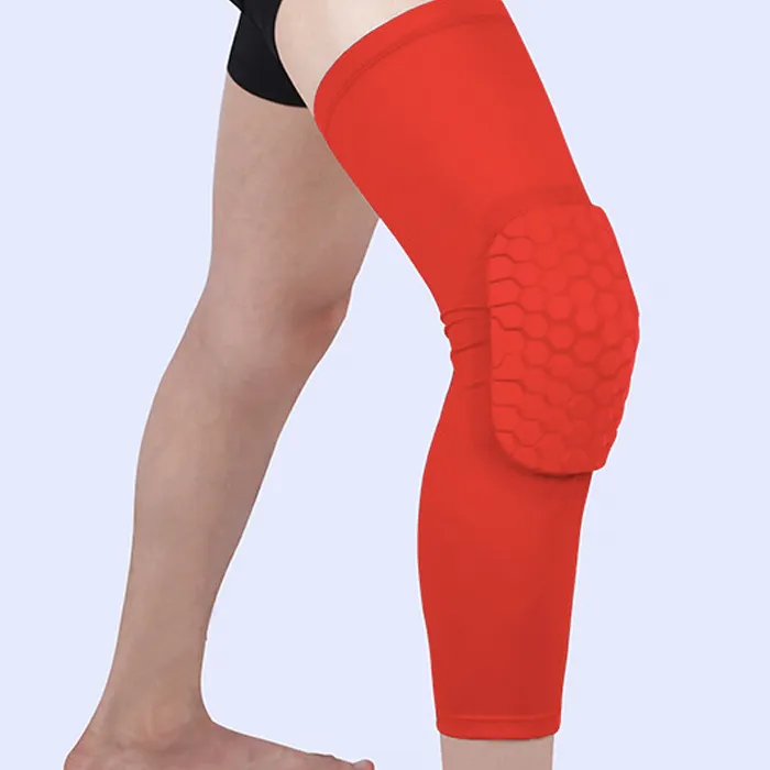 Sports Safety Knee Compression Pads Long Leg Sleeve Brace Protection for Volleyball