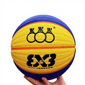 Balón de Baloncesto 3x3 para Entrenamiento en Interiores/Exteriores, Número 6, Diseño Ondulado, Absorción de Humedad, Cubierta de PU, Baloncesto PU7 - Product Image 1