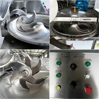 Industriële vleeskomhakmachine SUS304 met lage temperatuur hak- en koelinterlaag voor de productie van worst, gehaktballen en ham
