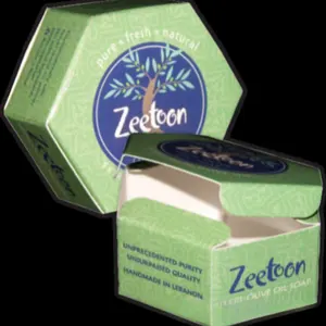 Scatola di sapone fatta a mano personalizzabile scatola di sapone riciclabile creativa stampata a forma esagonale confezione regalo