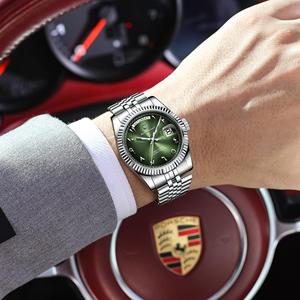 Relógio de Pulso Masculino de Luxo Poedagar 845 com Caixa em Aço Inoxidável e Bracelete à Prova d'Água - Product Image 4