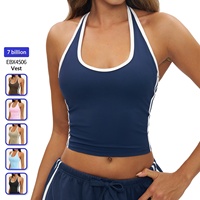 Soutien-gorge de sport personnalisé bicolore, débardeur de sport dos nu grande taille pour femme, idéal yoga