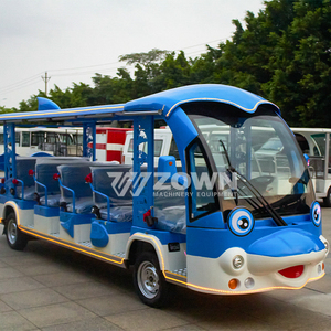 Autobús Turístico Eléctrico ZOWN Azul con Diseño de Caricaturas para Parques y Resorts - Product Image 3