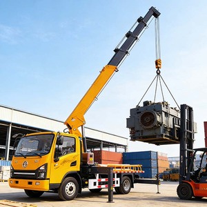 מנוף משאית טלסקופי הידראולי 5 טון מנוף משאית עם זרוע ישרה להרמת בנייה - Product Image 1