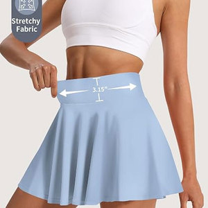 Jupe de netball personnalisée pour femmes, vêtements de sport et de plein air, tenue de sport d'été, coupe régulière, taille élastique, couleur unie, jupe de netball - Product Image 6