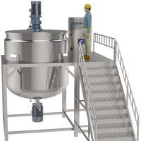 Homogénéisateur industriel cosmétique mélangeur lavage du corps savon liquide pour les mains réservoir de mélange vaisselle détergent liquide savon faisant la Machine